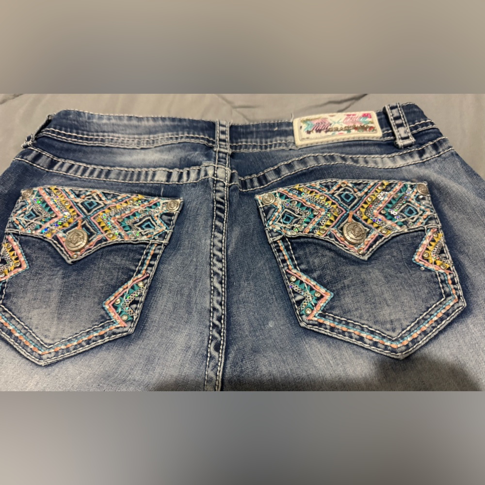 Grace in La USA Denim cropped Jeans